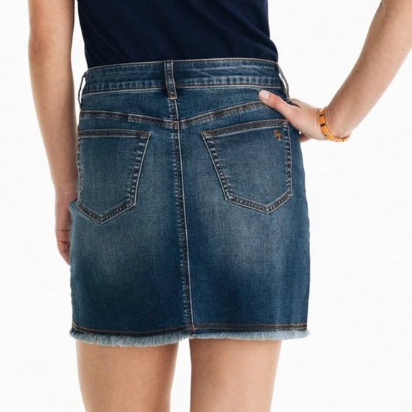 SOUTHERN TIDE DENIM SKIRT GABRIELA DENIM SKIRT MEDIUM INDIGO 27W TRENDING - Picture 3 of 16